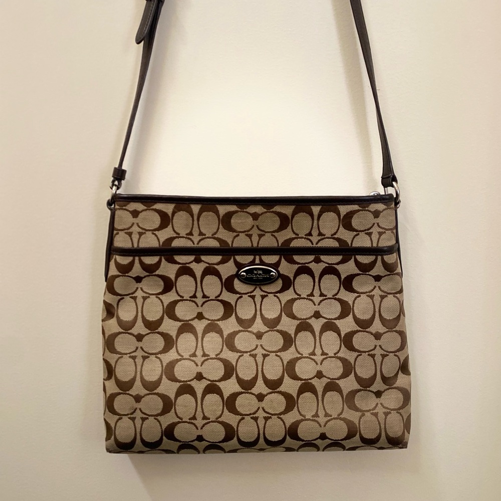 Coach Brown Signature Shoulder Bag